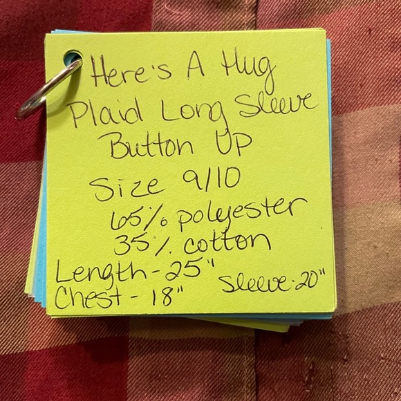 Here’s a hug for you plaid long sleeve shirt - Picture 2 of 5